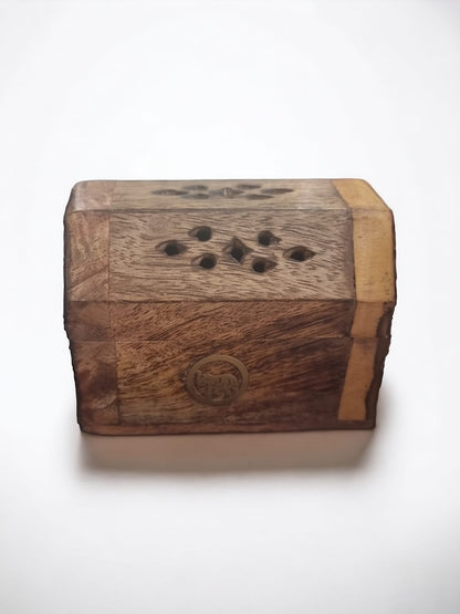 Handmade Wooden Chest Backflow Incense Burner