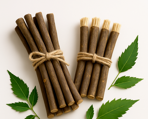 Natural Neem Miswak Chew Sticks for Oral Care